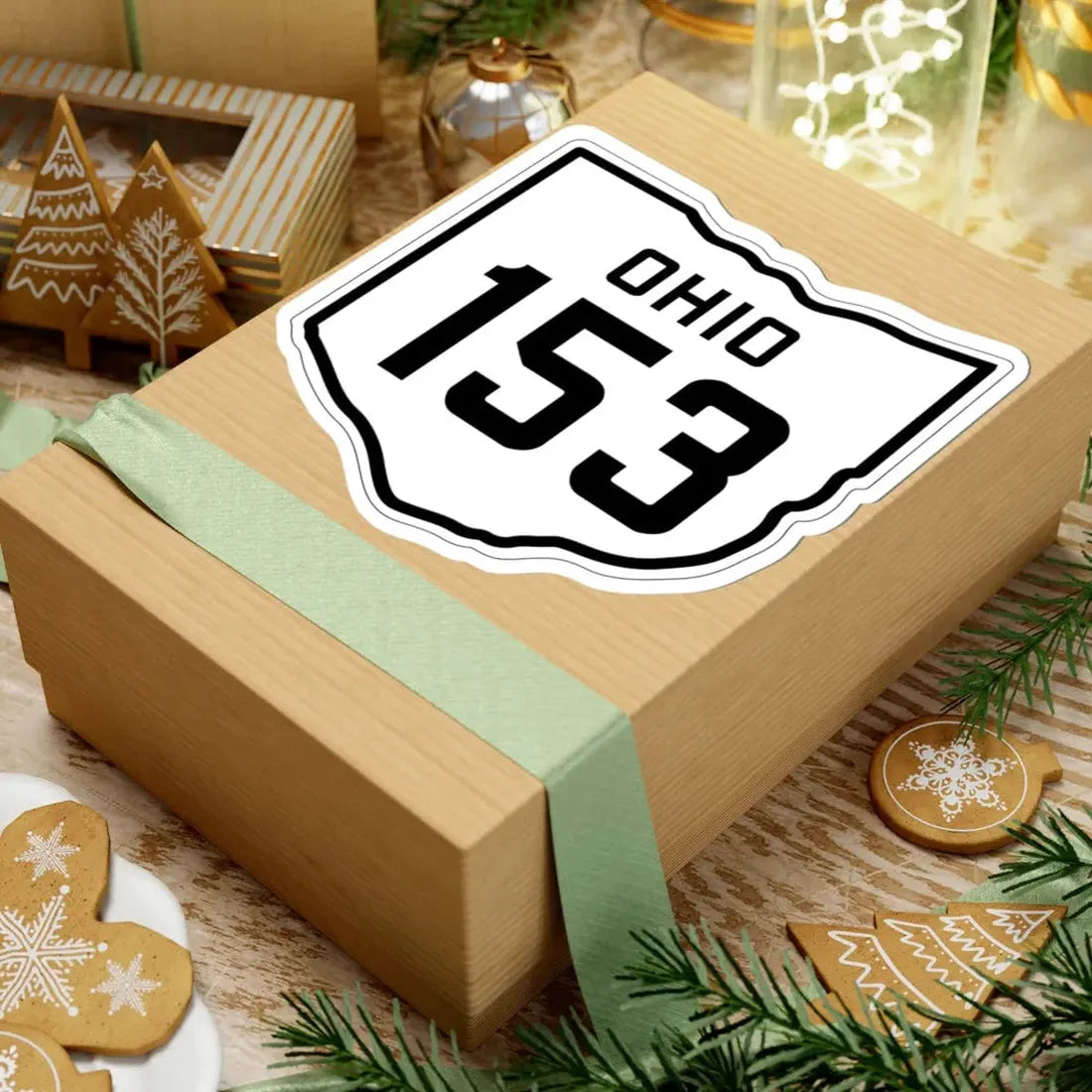 OH-153 1927 (Ohio) (Road Sign) STICKER Vinyl Kiss-Cut Decal - The Sticker Space