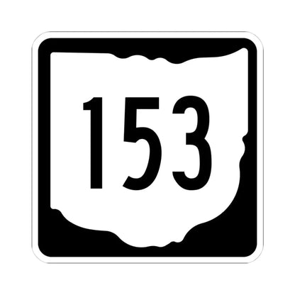 OH-153 1967 (Ohio) (Road Sign) STICKER Vinyl Kiss-Cut Decal 4 Inch White - The Sticker Space