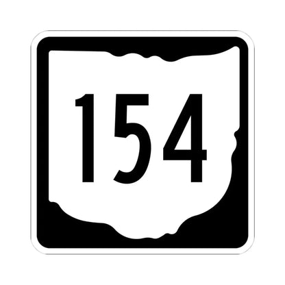 OH-154 1967 (Ohio) (Road Sign) STICKER Vinyl Kiss-Cut Decal 4 Inch White - The Sticker Space