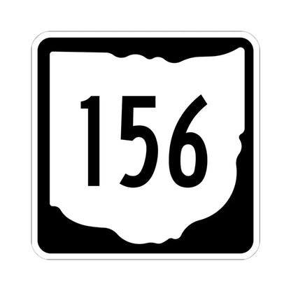OH-156 1967 (Ohio) (Road Sign) STICKER Vinyl Kiss-Cut Decal 6 Inch White - The Sticker Space