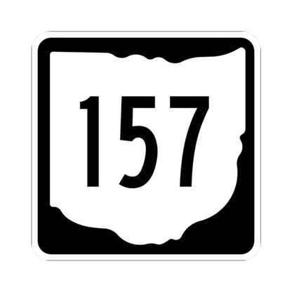OH-157 1967 (Ohio) (Road Sign) STICKER Vinyl Kiss-Cut Decal 2 Inch White - The Sticker Space