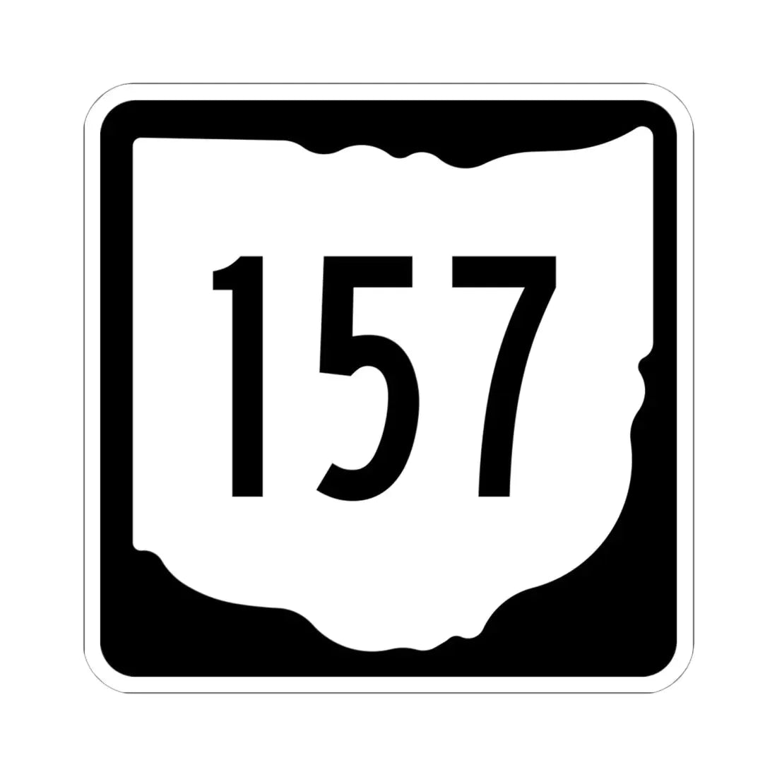 OH-157 1967 (Ohio) (Road Sign) STICKER Vinyl Kiss-Cut Decal 6 Inch White - The Sticker Space