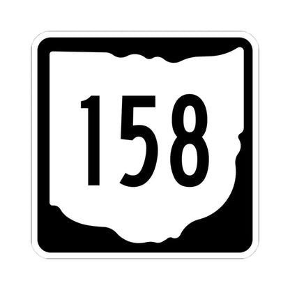 OH-158 1967 (Ohio) (Road Sign) STICKER Vinyl Kiss-Cut Decal 4 Inch White - The Sticker Space