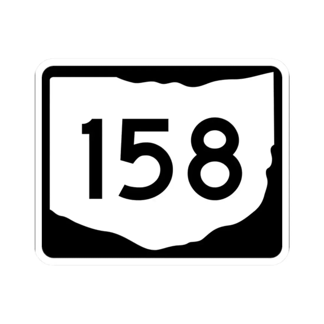 OH-158 (Ohio) (Road Sign) STICKER Vinyl Kiss-Cut Decal - The Sticker Space