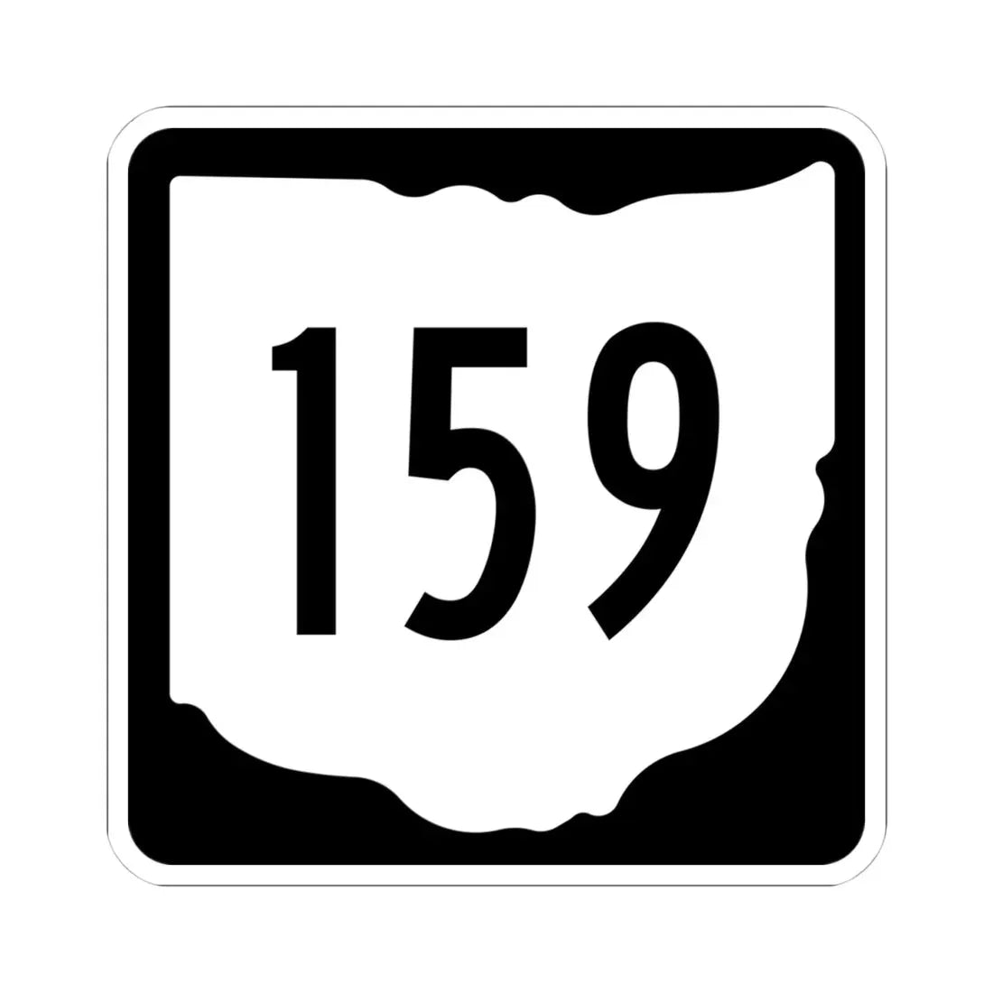 OH-159 1967 (Ohio) (Road Sign) STICKER Vinyl Kiss-Cut Decal 4 Inch White - The Sticker Space