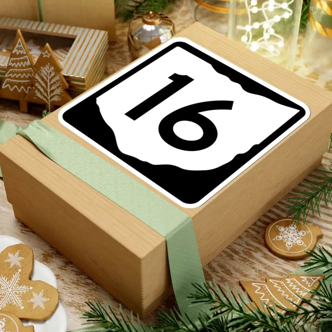 OH-16 (Ohio) (Road Sign) STICKER Vinyl Kiss-Cut Decal - The Sticker Space