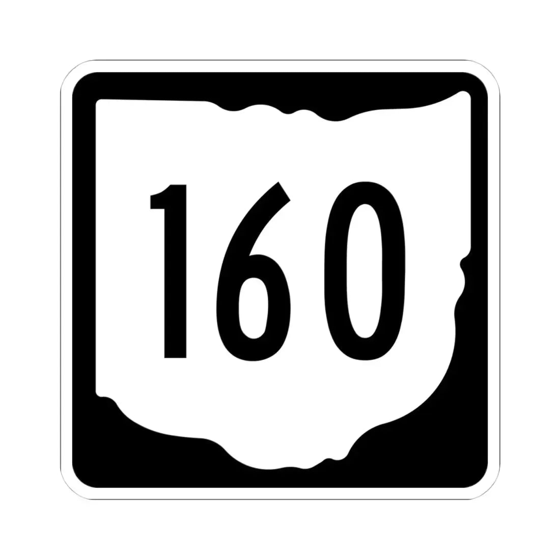 OH-160 1967 (Ohio) (Road Sign) STICKER Vinyl Kiss-Cut Decal - The Sticker Space
