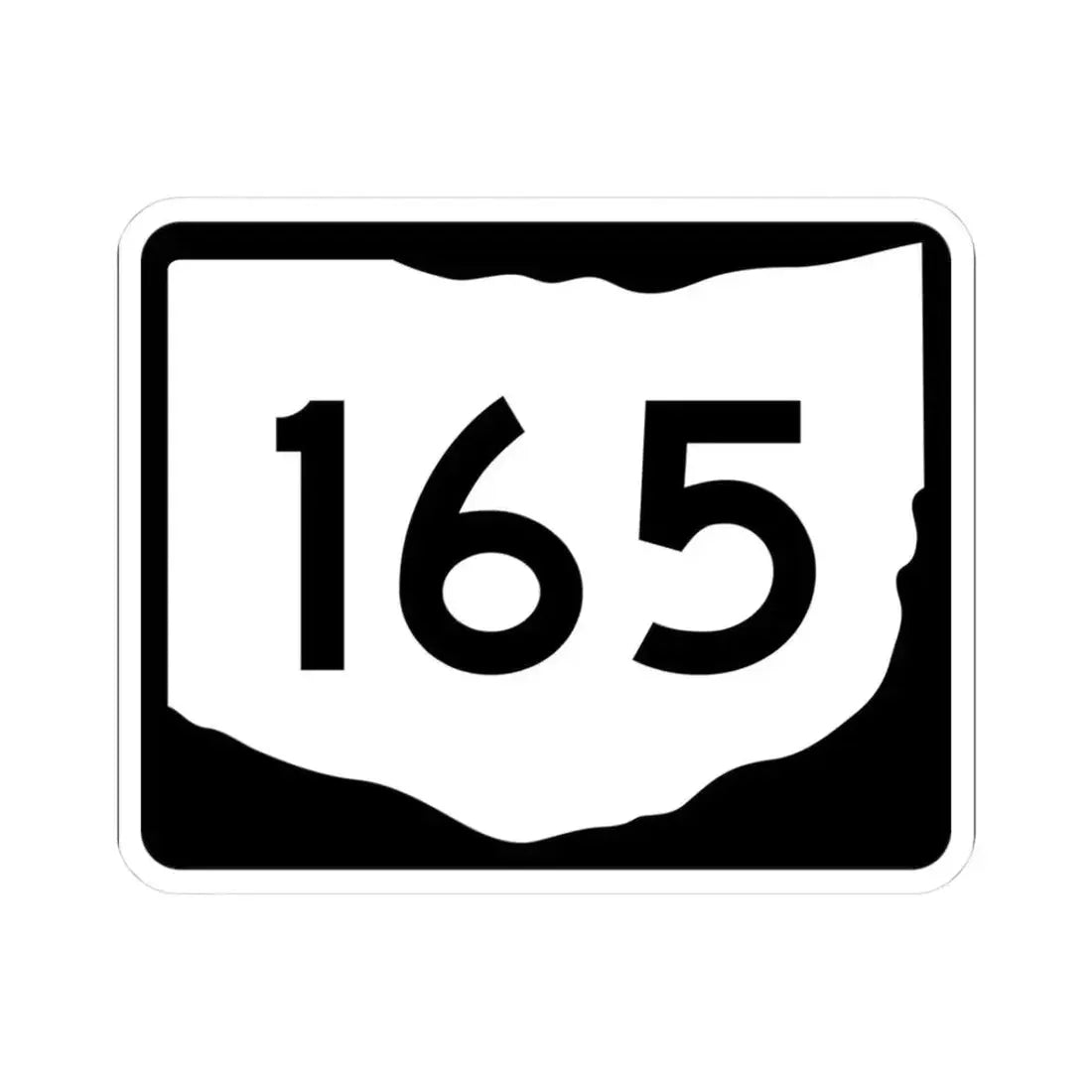 OH-165 (Ohio) (Road Sign) STICKER Vinyl Kiss-Cut Decal 3 Inch White - The Sticker Space