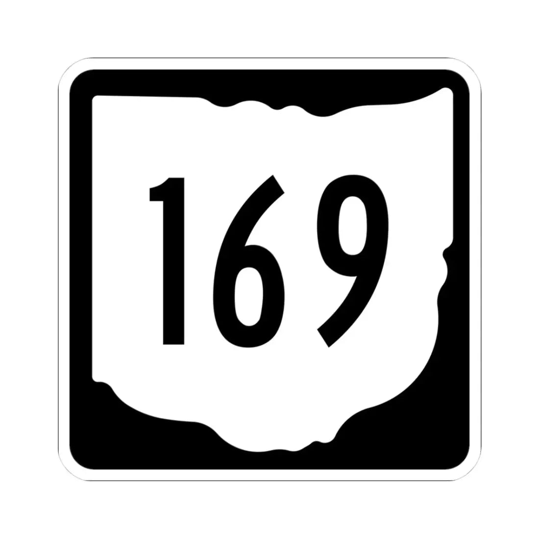 OH-169 1967 (Ohio) (Road Sign) STICKER Vinyl Kiss-Cut Decal 3 Inch White - The Sticker Space
