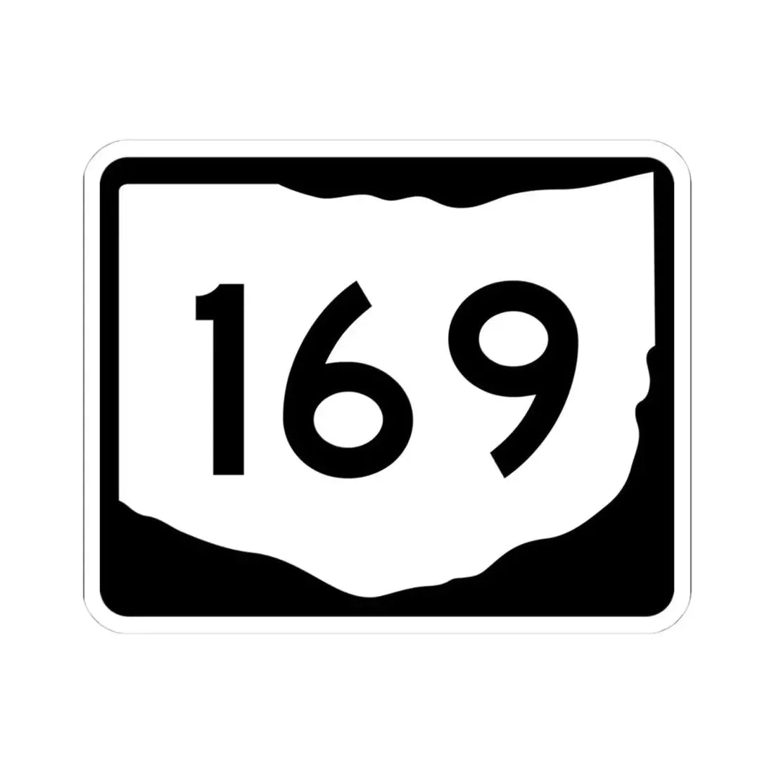 OH-169 (Ohio) (Road Sign) STICKER Vinyl Kiss-Cut Decal 4 Inch White - The Sticker Space