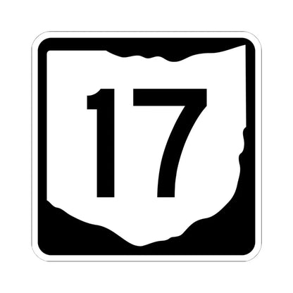 OH-17 (Ohio) (Road Sign) STICKER Vinyl Kiss-Cut Decal 6 Inch White - The Sticker Space