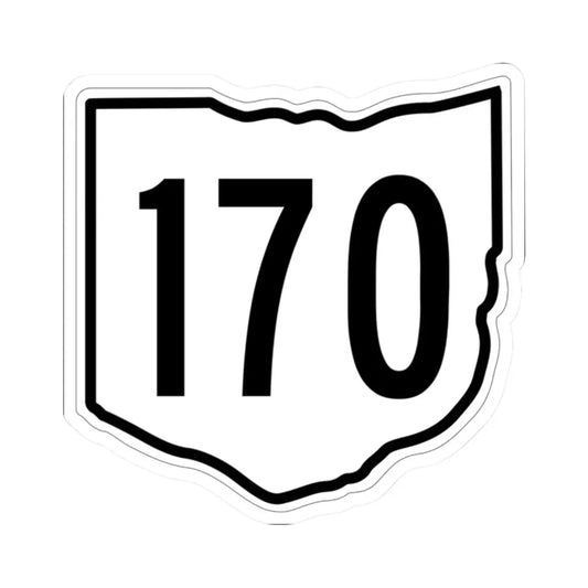 OH-170 1960 (Ohio) (Road Sign) STICKER Vinyl Kiss-Cut Decal 2 Inch White - The Sticker Space