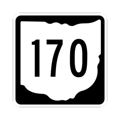 OH-170 1967 (Ohio) (Road Sign) STICKER Vinyl Kiss-Cut Decal 2 Inch White - The Sticker Space