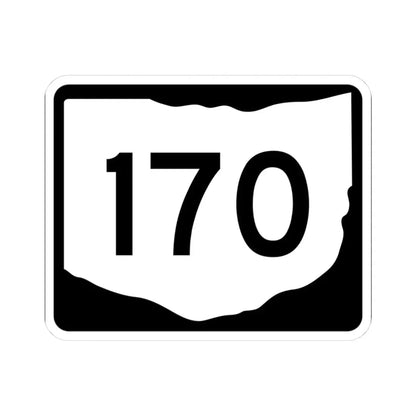 OH-170 (Ohio) (Road Sign) STICKER Vinyl Kiss-Cut Decal 3 Inch White - The Sticker Space