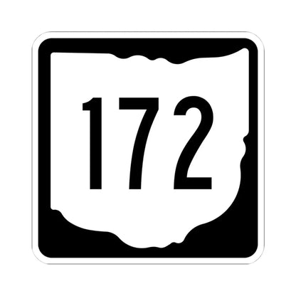 OH-172 1967 (Ohio) (Road Sign) STICKER Vinyl Kiss-Cut Decal 4 Inch White - The Sticker Space