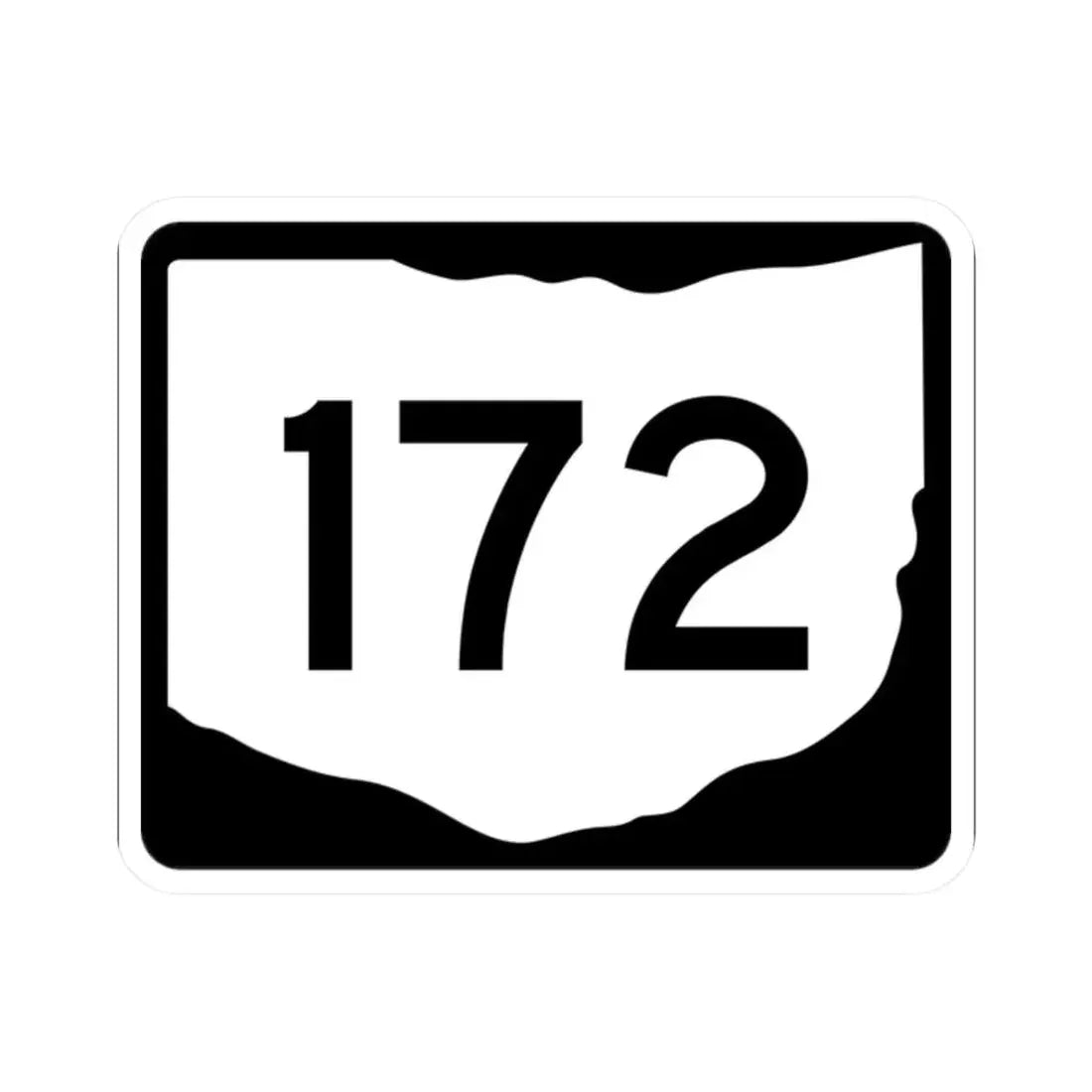OH-172 (Ohio) (Road Sign) STICKER Vinyl Kiss-Cut Decal 2 Inch White - The Sticker Space