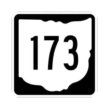 OH-173 1967 (Ohio) (Road Sign) STICKER Vinyl Kiss-Cut Decal 2 Inch White - The Sticker Space