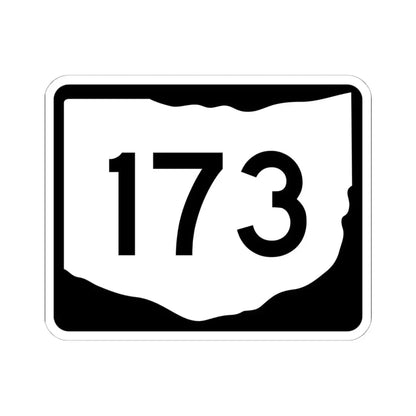 OH-173 (Ohio) (Road Sign) STICKER Vinyl Kiss-Cut Decal 6 Inch White - The Sticker Space