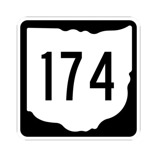 OH-174 1967 (Ohio) (Road Sign) STICKER Vinyl Kiss-Cut Decal 2 Inch White - The Sticker Space