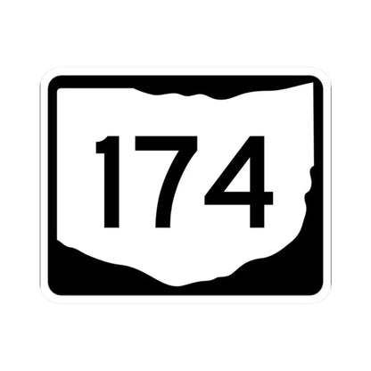 OH-174 (Ohio) (Road Sign) STICKER Vinyl Kiss-Cut Decal 2 Inch White - The Sticker Space