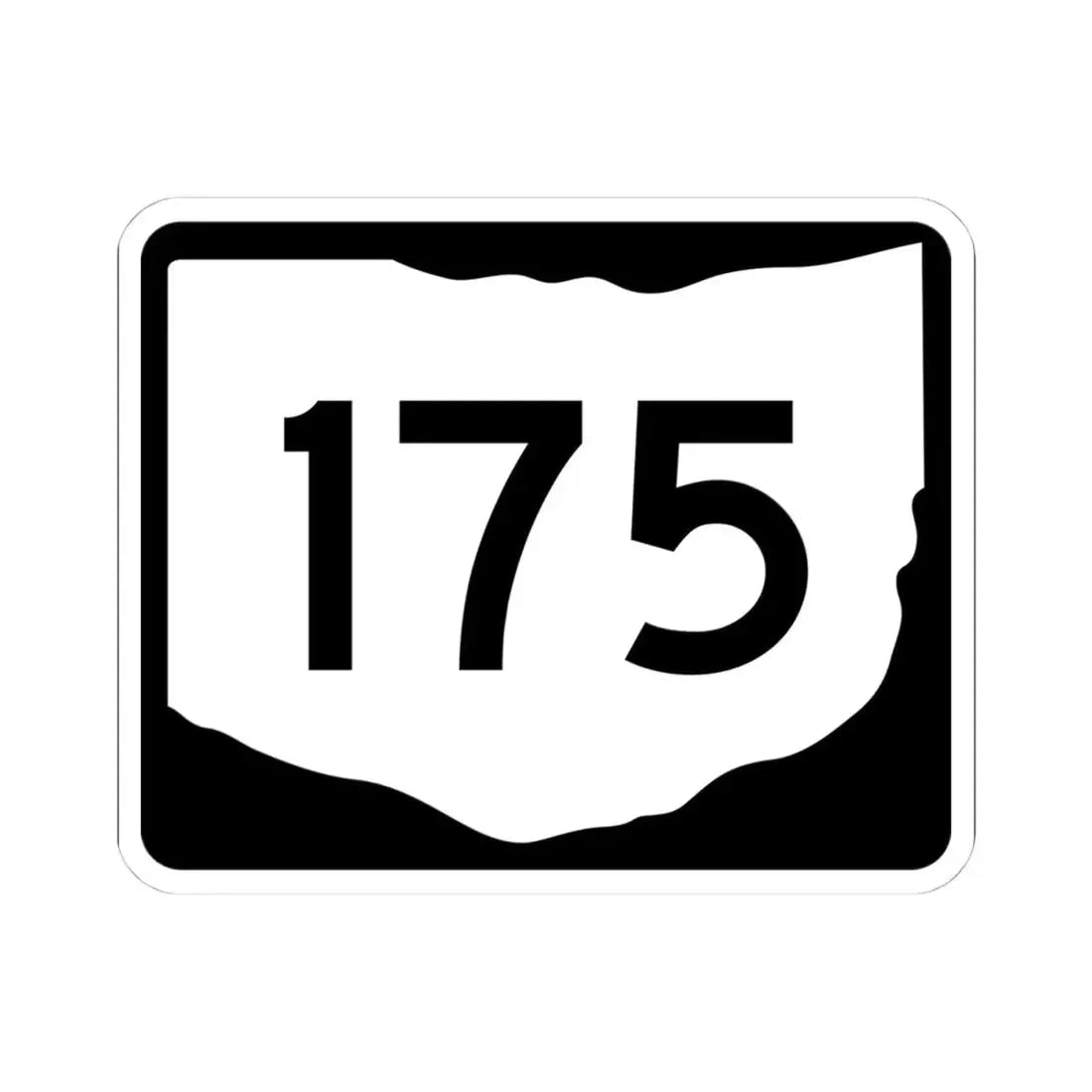 OH-175 (Ohio) (Road Sign) STICKER Vinyl Kiss-Cut Decal 4 Inch White - The Sticker Space