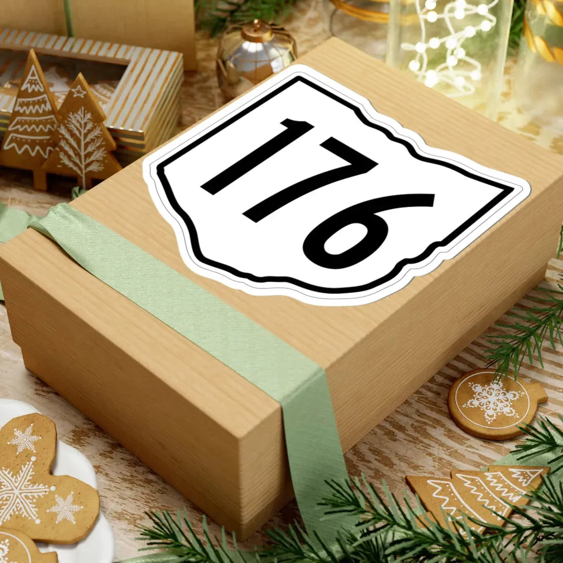 OH-176 1960 (Ohio) (Road Sign) STICKER Vinyl Kiss-Cut Decal - The Sticker Space