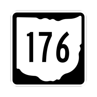 OH-176 1967 (Ohio) (Road Sign) STICKER Vinyl Kiss-Cut Decal 2 Inch White - The Sticker Space