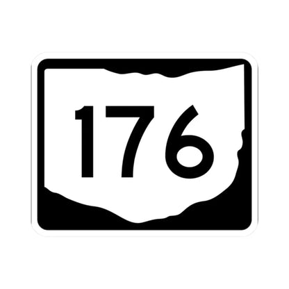 OH-176 (Ohio) (Road Sign) STICKER Vinyl Kiss-Cut Decal 2 Inch White - The Sticker Space