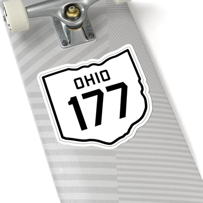 OH-177 1927 (Ohio) (Road Sign) STICKER Vinyl Kiss-Cut Decal - The Sticker Space
