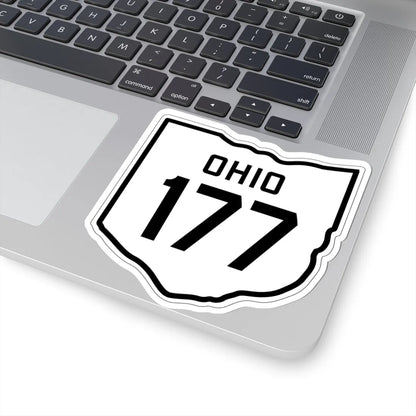 OH-177 1927 (Ohio) (Road Sign) STICKER Vinyl Kiss-Cut Decal - The Sticker Space