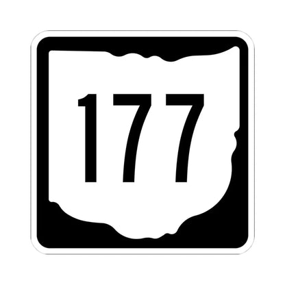 OH-177 1967 (Ohio) (Road Sign) STICKER Vinyl Kiss-Cut Decal 4 Inch White - The Sticker Space