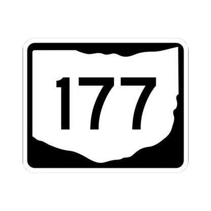 OH-177 (Ohio) (Road Sign) STICKER Vinyl Kiss-Cut Decal 3 Inch White - The Sticker Space