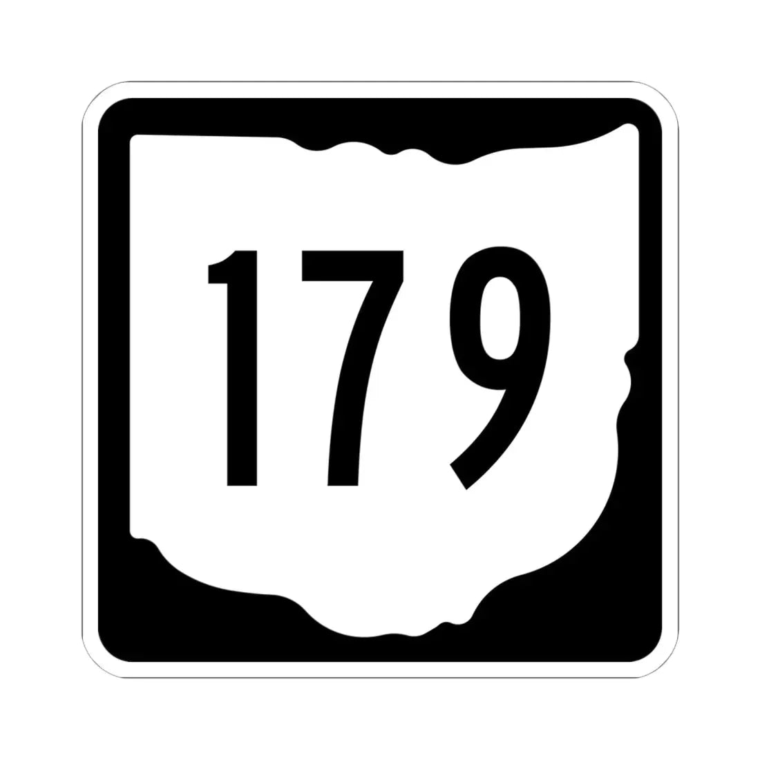 OH-179 1967 (Ohio) (Road Sign) STICKER Vinyl Kiss-Cut Decal 6 Inch White - The Sticker Space