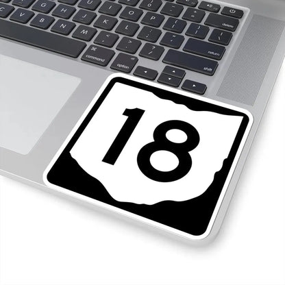 OH-18 (Ohio) (Road Sign) STICKER Vinyl Kiss-Cut Decal - The Sticker Space