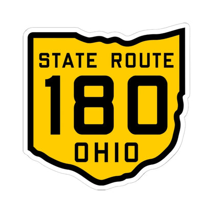 OH-180 1920 (Ohio) (Road Sign) STICKER Vinyl Kiss-Cut Decal 6 Inch White - The Sticker Space