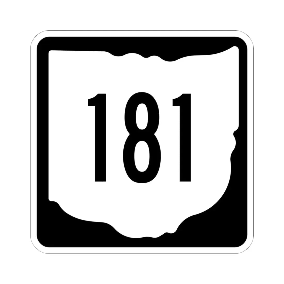 OH-181 1967 (Ohio) (Road Sign) STICKER Vinyl Kiss-Cut Decal 6 Inch White - The Sticker Space