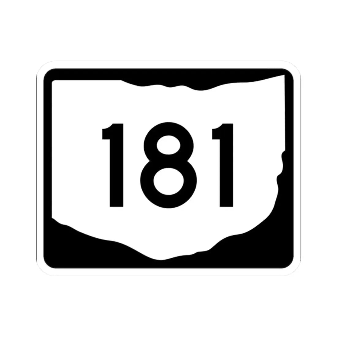 OH-181 (Ohio) (Road Sign) STICKER Vinyl Kiss-Cut Decal 2 Inch White - The Sticker Space