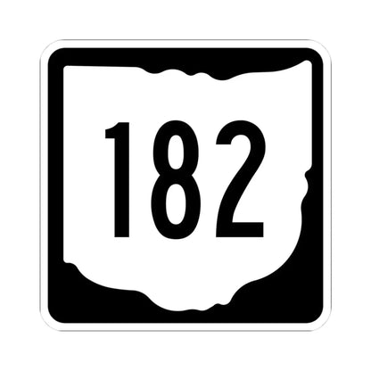 OH-182 1967 (Ohio) (Road Sign) STICKER Vinyl Kiss-Cut Decal 3 Inch White - The Sticker Space