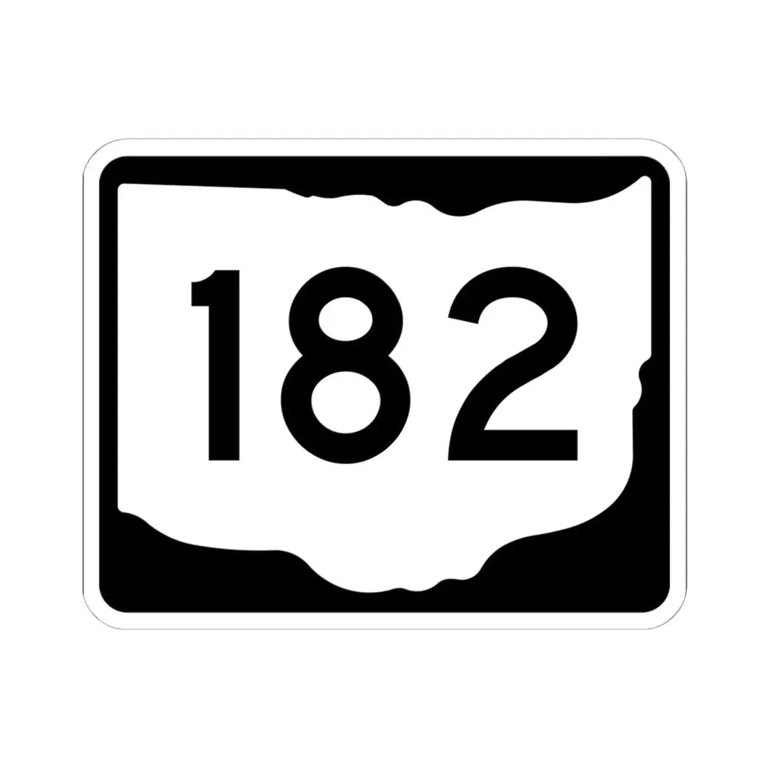 OH-182 (Ohio) (Road Sign) STICKER Vinyl Kiss-Cut Decal 6 Inch White - The Sticker Space