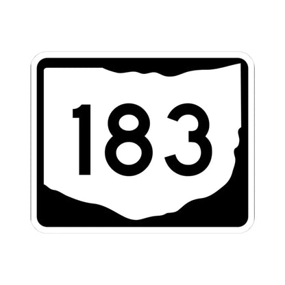 OH-183 (Ohio) (Road Sign) STICKER Vinyl Kiss-Cut Decal 3 Inch White - The Sticker Space