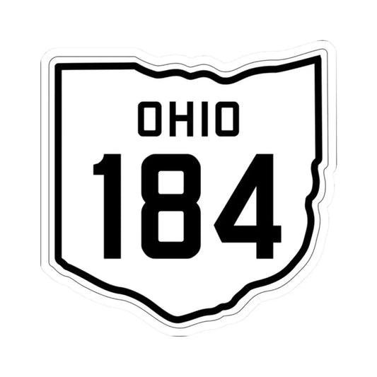 OH-184 1927 (Ohio) (Road Sign) STICKER Vinyl Kiss-Cut Decal 2 Inch White - The Sticker Space