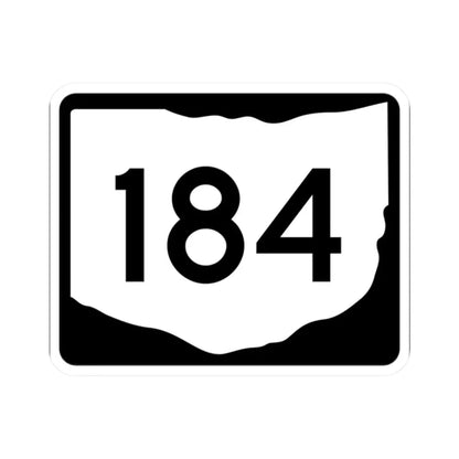 OH-184 (Ohio) (Road Sign) STICKER Vinyl Kiss-Cut Decal 2 Inch White - The Sticker Space