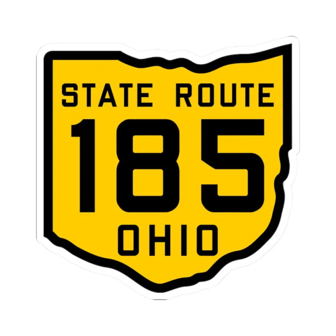 OH-185 1920 (Ohio) (Road Sign) STICKER Vinyl Kiss-Cut Decal 2 Inch White - The Sticker Space