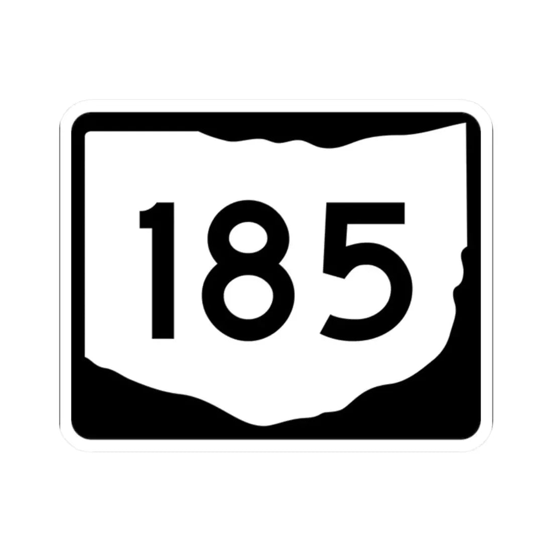 OH-185 (Ohio) (Road Sign) STICKER Vinyl Kiss-Cut Decal 2 Inch White - The Sticker Space