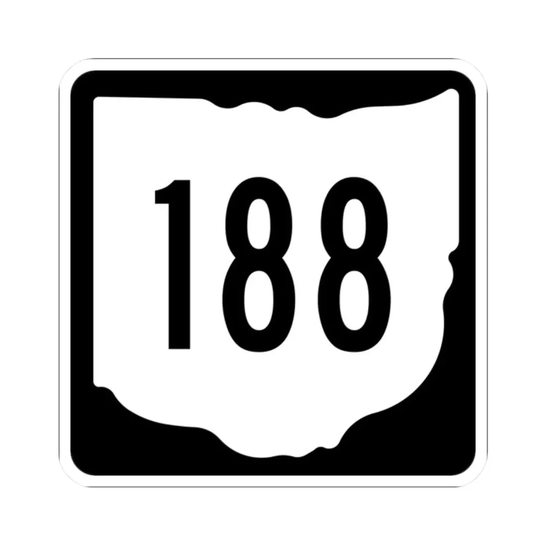 OH-188 1967 (Ohio) (Road Sign) STICKER Vinyl Kiss-Cut Decal 2 Inch White - The Sticker Space