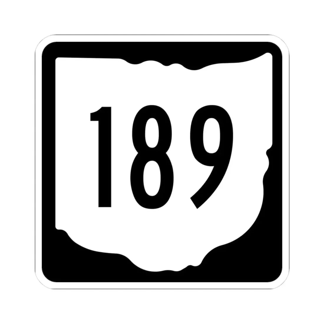 OH-189 1967 (Ohio) (Road Sign) STICKER Vinyl Kiss-Cut Decal 3 Inch White - The Sticker Space