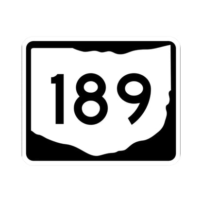 OH-189 (Ohio) (Road Sign) STICKER Vinyl Kiss-Cut Decal 2 Inch White - The Sticker Space