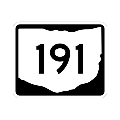 OH-191 (Ohio) (Road Sign) STICKER Vinyl Kiss-Cut Decal 6 Inch White - The Sticker Space
