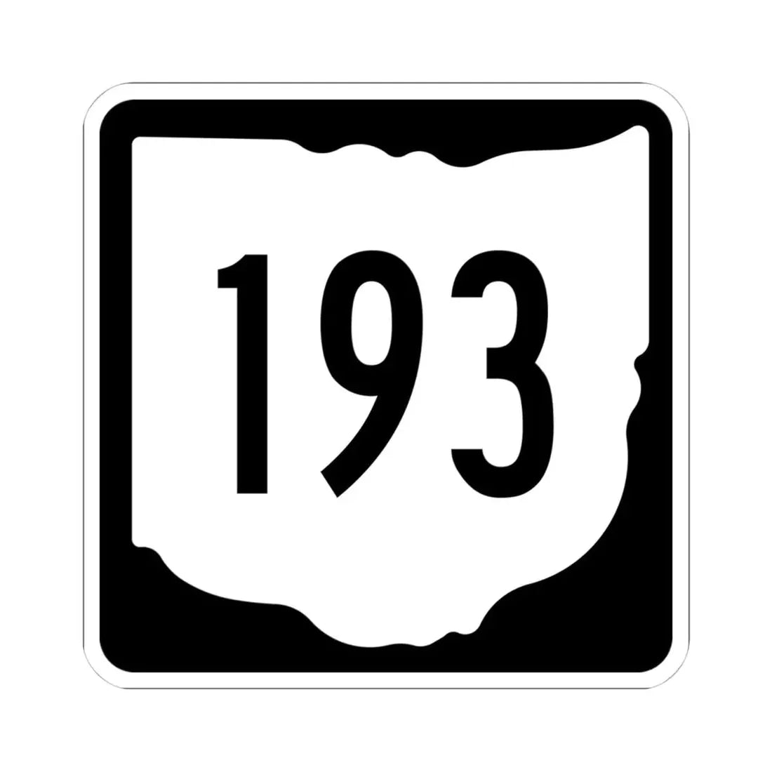 OH-193 1967 (Ohio) (Road Sign) STICKER Vinyl Kiss-Cut Decal 4 Inch White - The Sticker Space