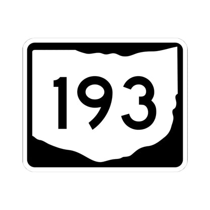 OH-193 (Ohio) (Road Sign) STICKER Vinyl Kiss-Cut Decal 4 Inch White - The Sticker Space
